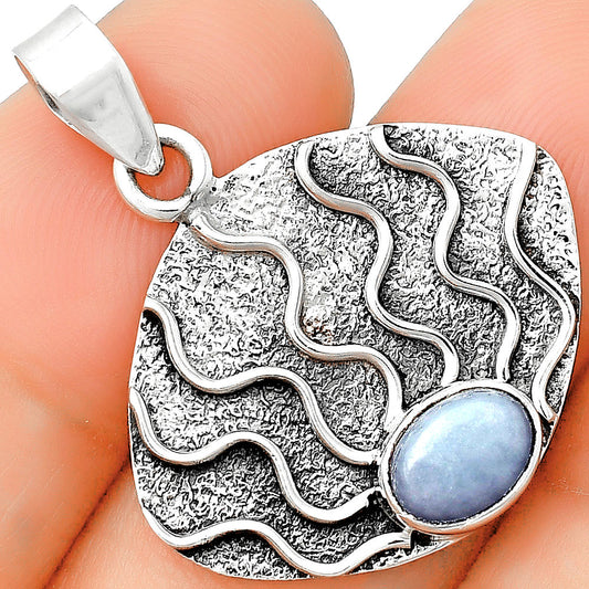 Fire Flame - Natural Angelite Pendant P-1685 SDP132952