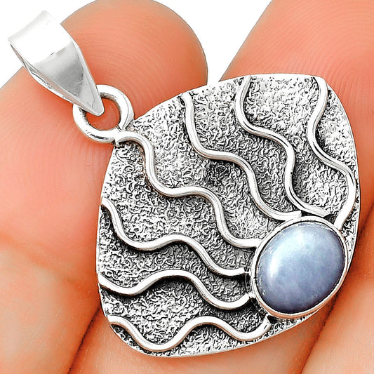 Fire Flame - Natural Angelite Pendant P-1685 SDP132955