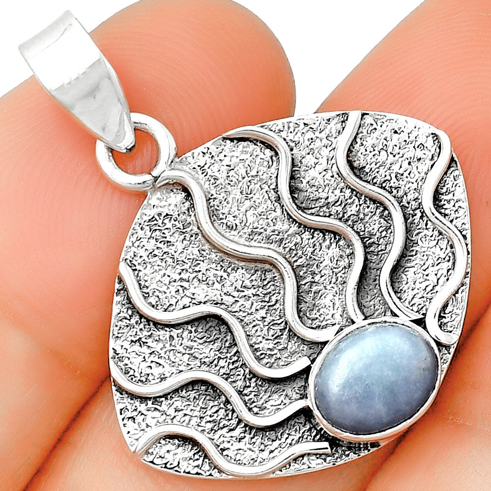 Fire Flame - Natural Angelite Pendant P-1685 SDP132960