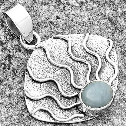 Fire Flame - Natural Angelite Pendant P-1685 SDP132960