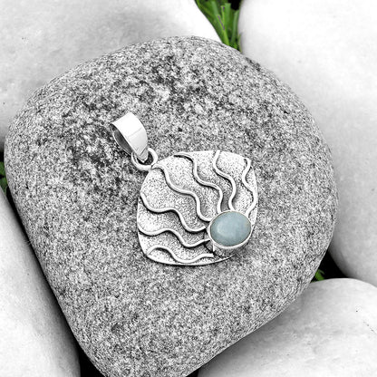 Fire Flame - Natural Angelite Pendant P-1685 SDP132960