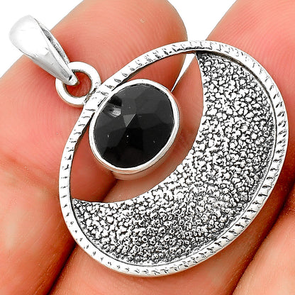 Natural Black Onyx - Brazil Pendant P-1630 SDP133059