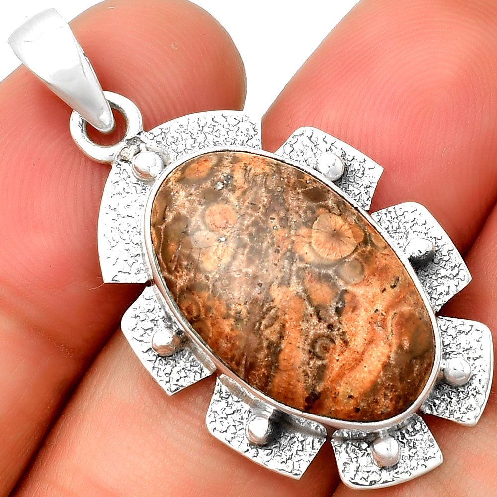Natural Leopard Skin Jasper Pendant P-1485 SDP133069