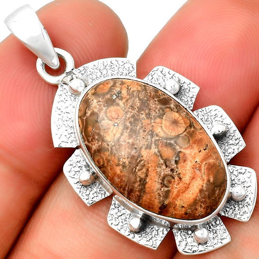 Natural Leopard Skin Jasper Pendant P-1485 SDP133069