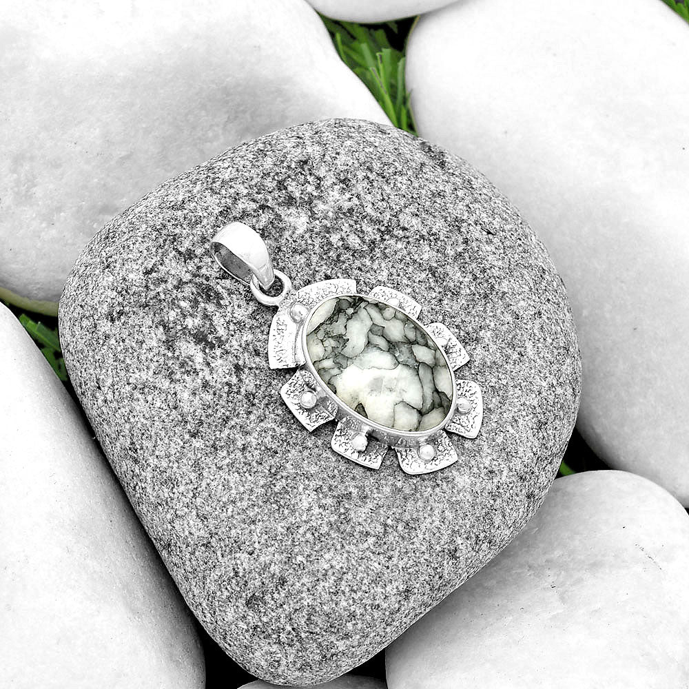 Natural Pinolith Stone Pendant P-1485 SDP133073