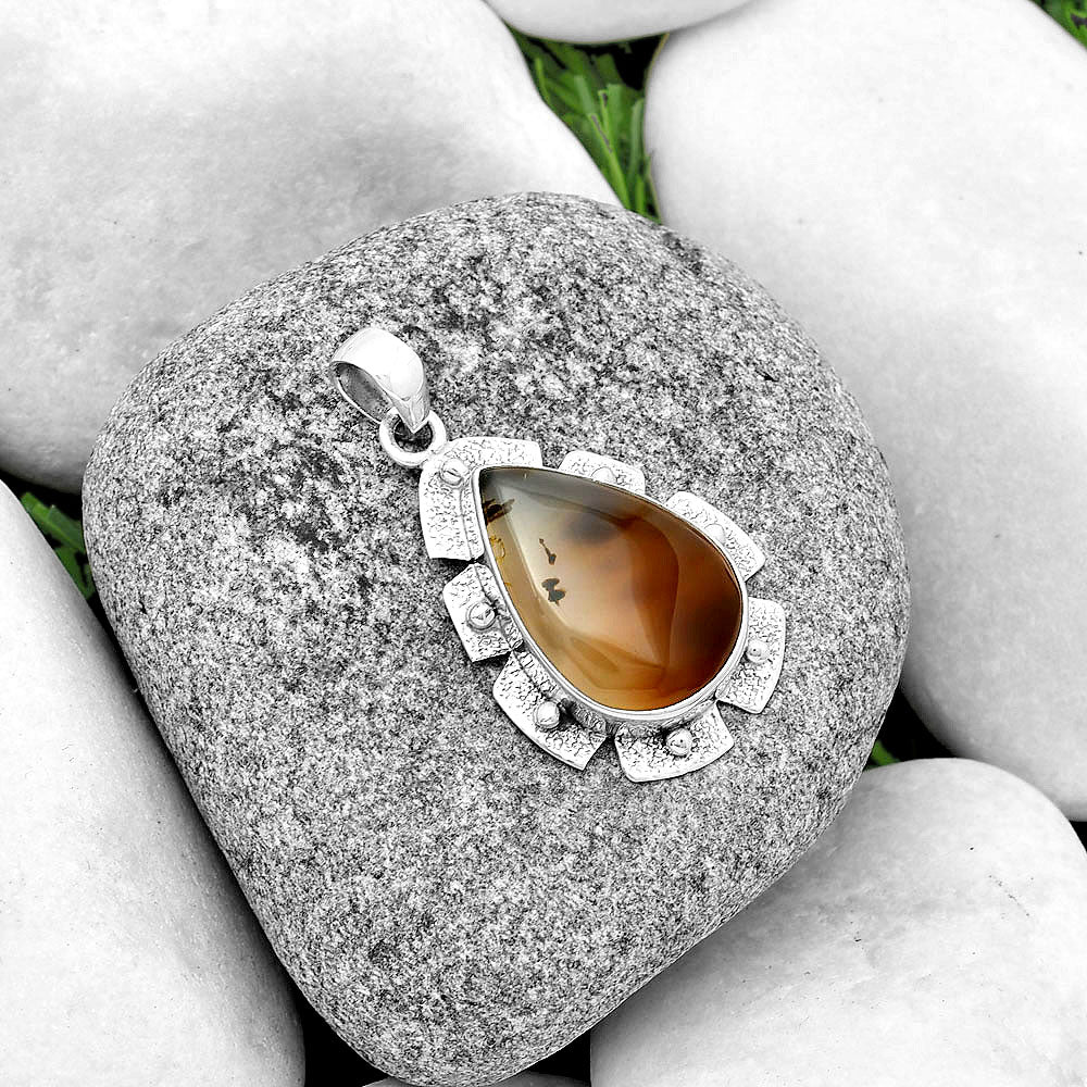 Natural Montana Agate - USA Pendant P-1485 SDP133076