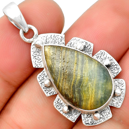 Natural Blue Aragonite Pendant P-1485 SDP133085