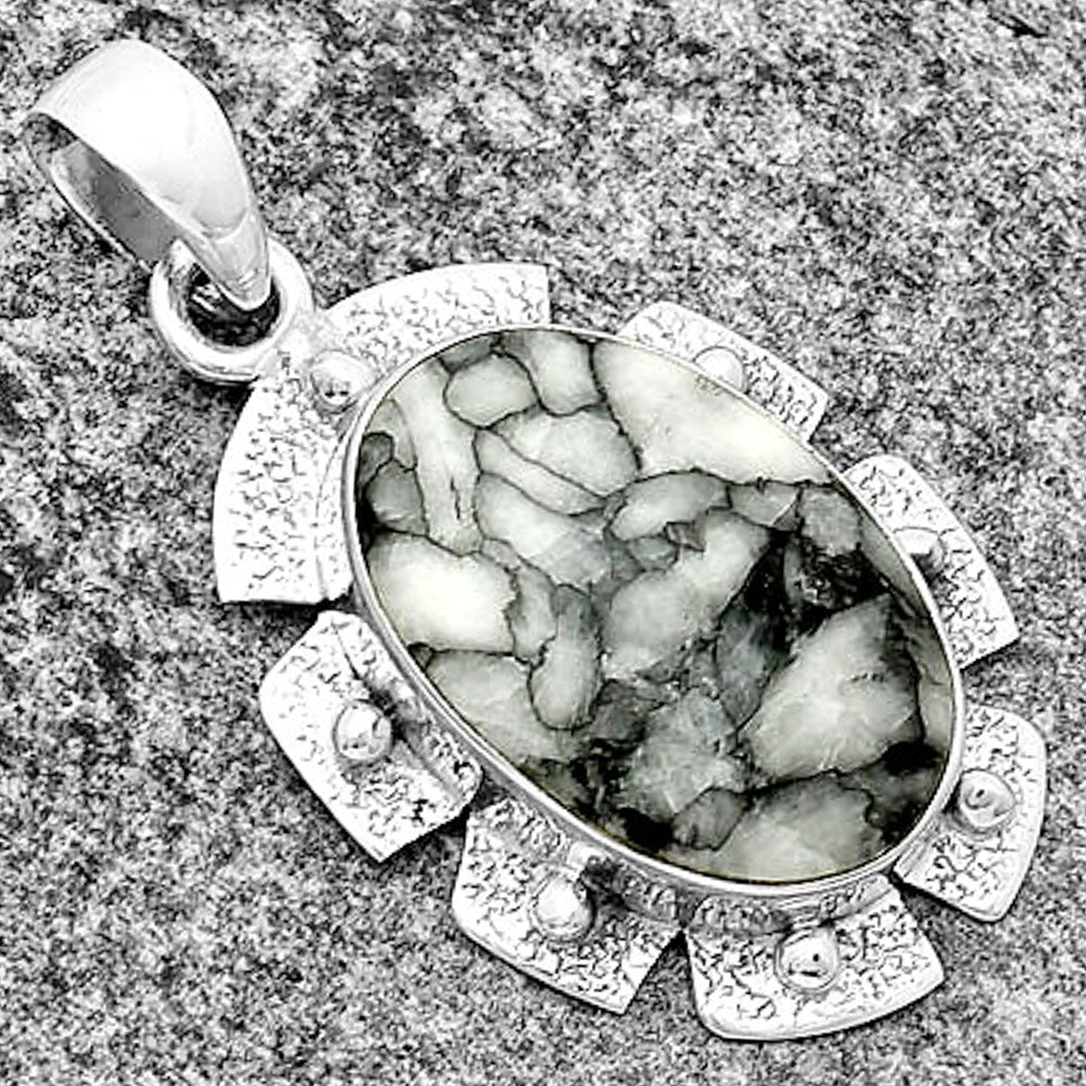 Natural Pinolith Stone Pendant P-1485 SDP133093