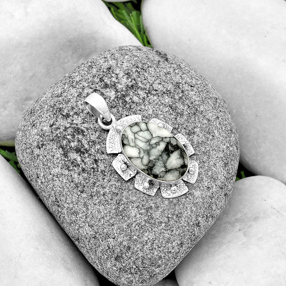 Natural Pinolith Stone Pendant P-1485 SDP133093