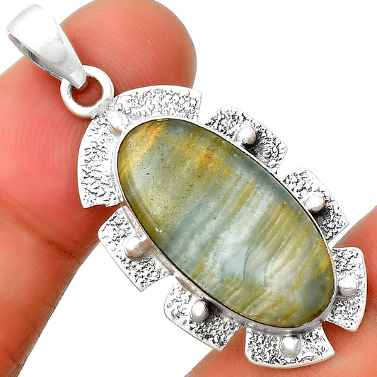 Natural Blue Aragonite Pendant P-1485 SDP133094