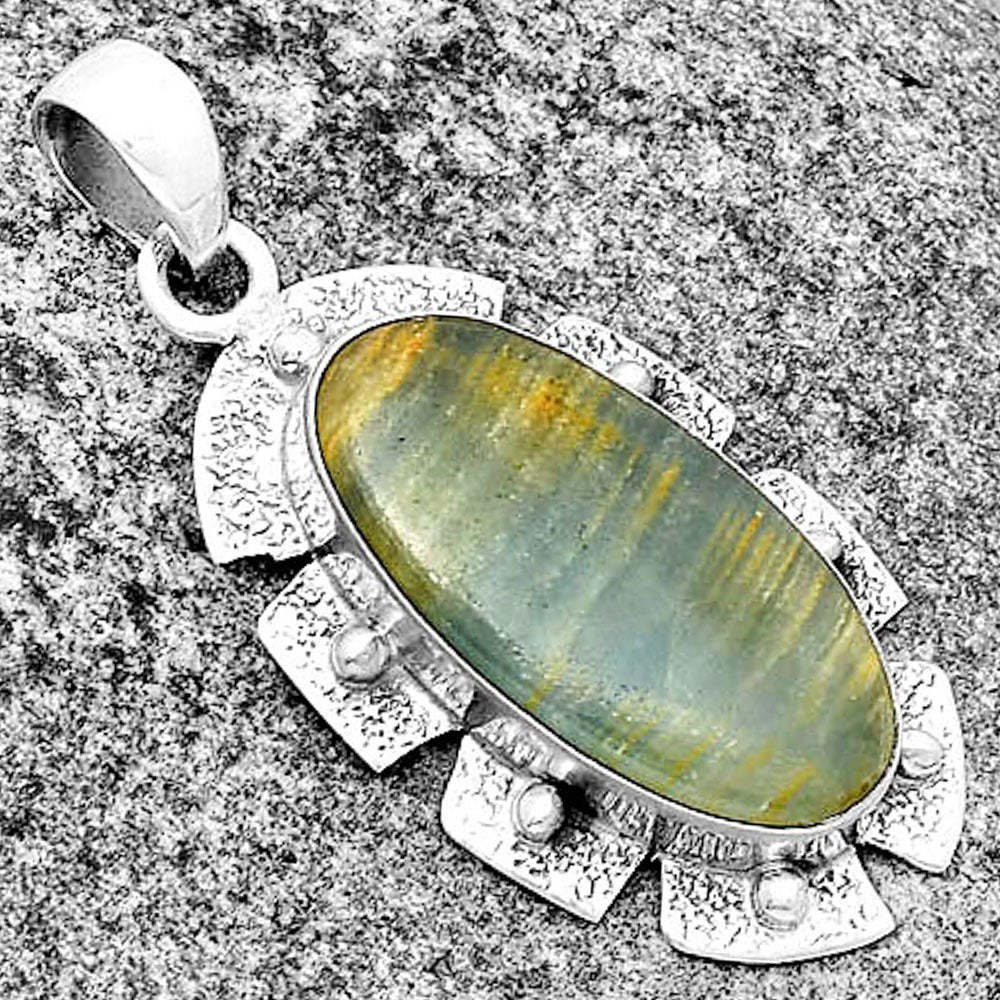 Natural Blue Aragonite Pendant P-1485 SDP133094