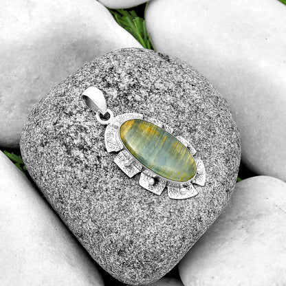 Natural Blue Aragonite Pendant P-1485 SDP133094