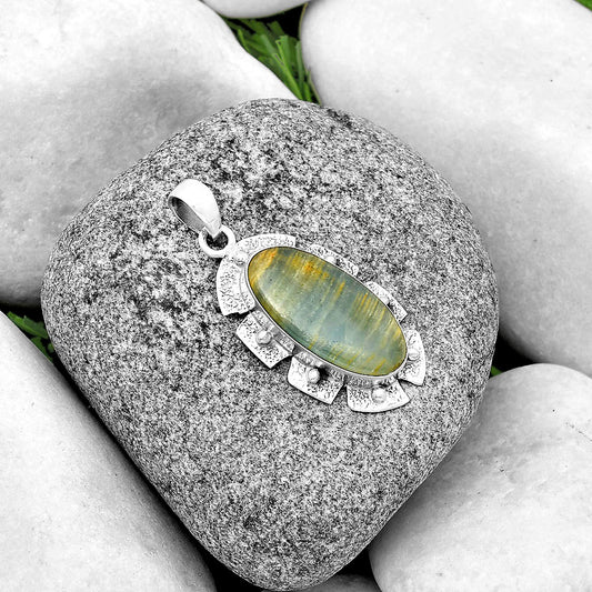 Natural Blue Aragonite Pendant P-1485 SDP133094