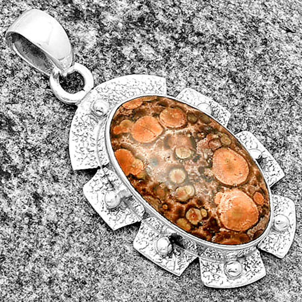 Natural Poppy Jasper Pendant P-1485 SDP133097