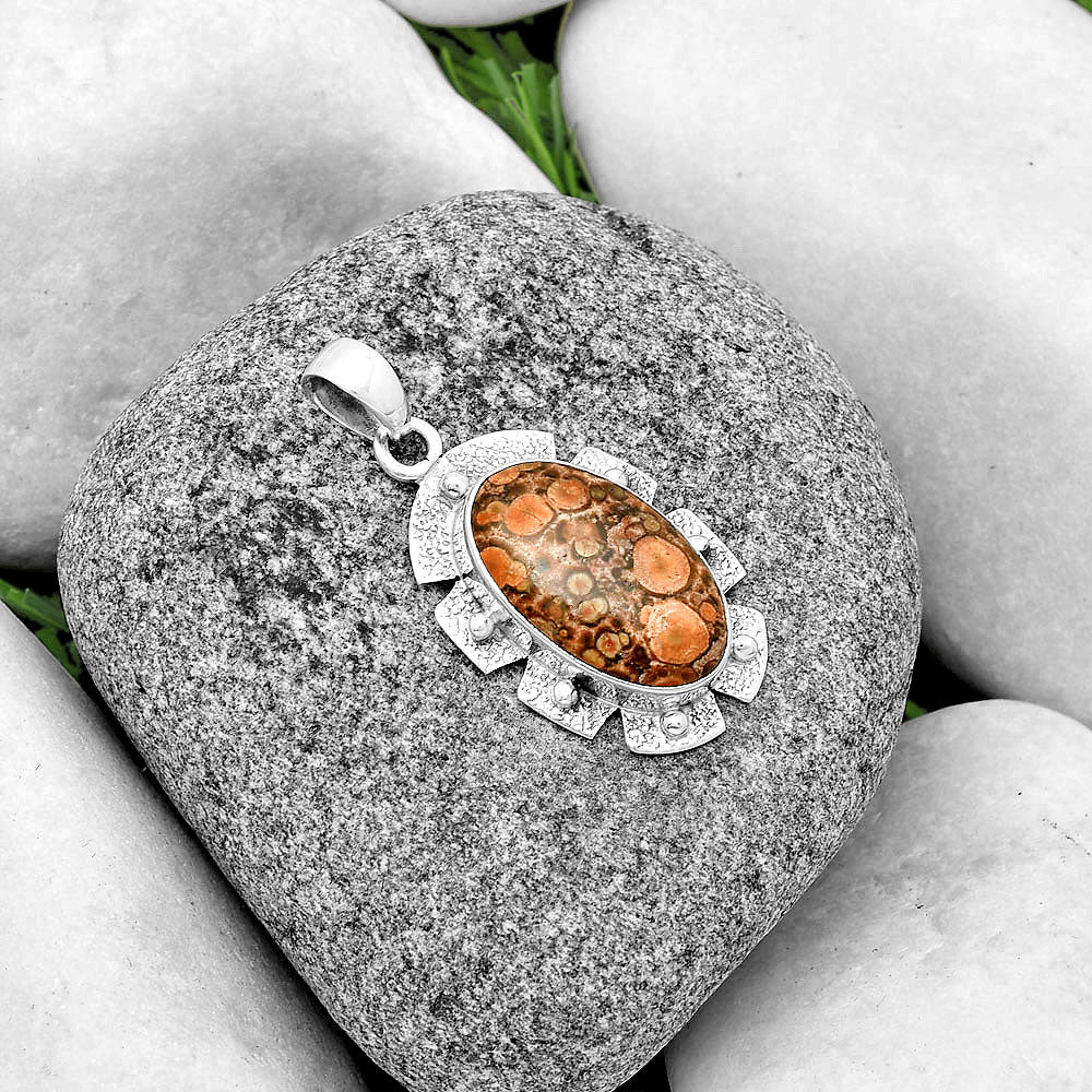 Natural Poppy Jasper Pendant P-1485 SDP133097