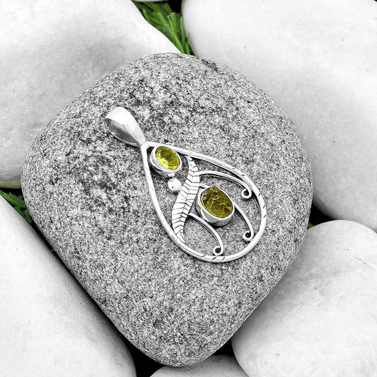 Rare Kornerupine Rough & Peridot Pendant P-1376 SDP133108