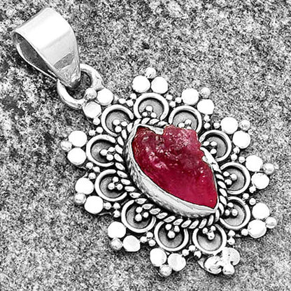 Natural Pink Tourmaline Rough Pendant P-1613 SDP133143