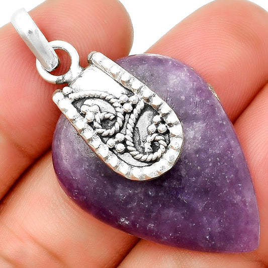 Natural Purple Lepidolite Pendant P-1313 SDP133168