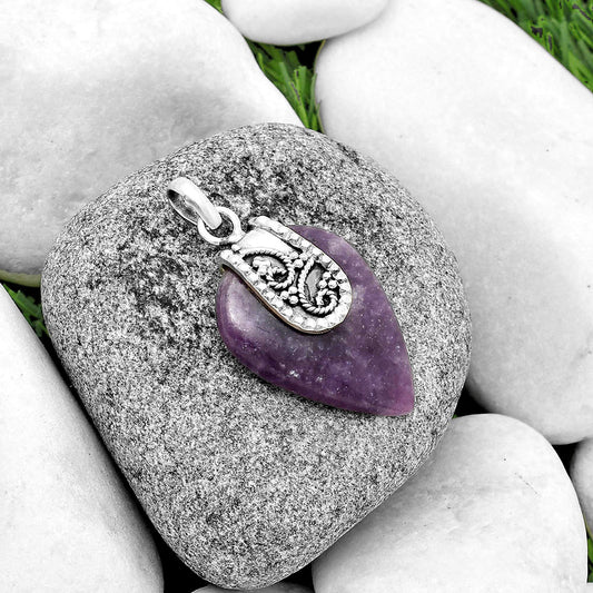 Natural Purple Lepidolite Pendant P-1313 SDP133168