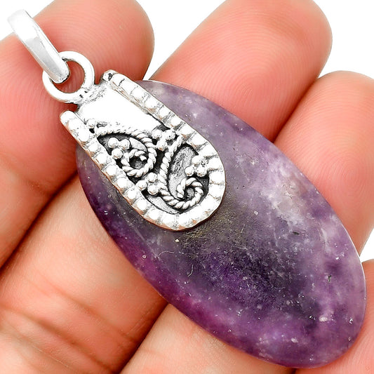 Natural Purple Lepidolite Pendant P-1313 SDP133180
