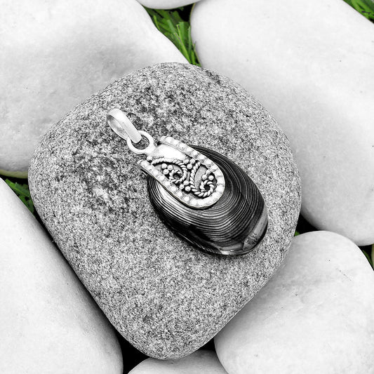 Crown Of Silver Psilomelane - Black Malachite Pendant P-1313 SDP133184