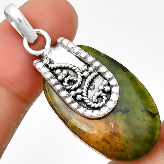 Natural Chrome Chalcedony Pendant P-1313 SDP133187