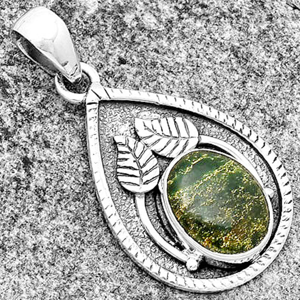 Natural Green Fuchsite Pendant P-1138 SDP133255