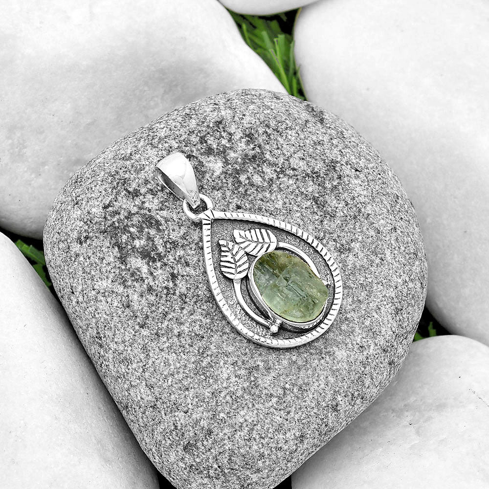 Natural Aquamarine Rough - Brazil Pendant P-1138 SDP133258