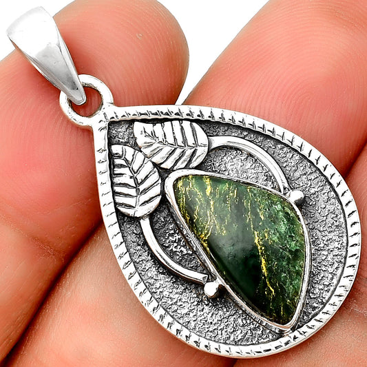 Natural Green Fuchsite Pendant P-1138 SDP133262