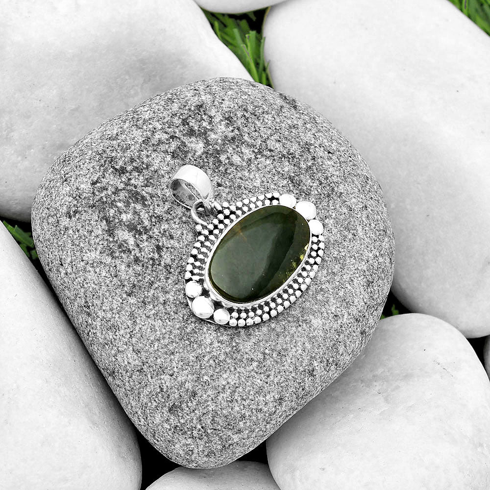 Natural Chrome Chalcedony Pendant P-1677 SDP133269