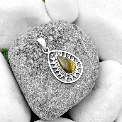 Natural Australian Prehnite Pendant P-1147 SDP133391