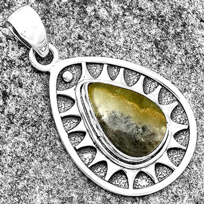 Natural Australian Prehnite Pendant P-1147 SDP133396