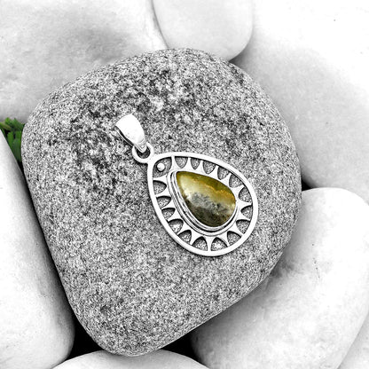 Natural Australian Prehnite Pendant P-1147 SDP133396