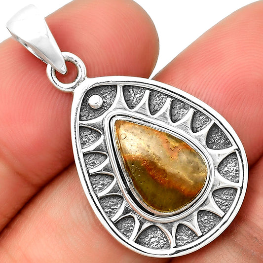 Natural Australian Prehnite Pendant P-1147 SDP133398