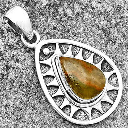 Natural Australian Prehnite Pendant P-1147 SDP133398