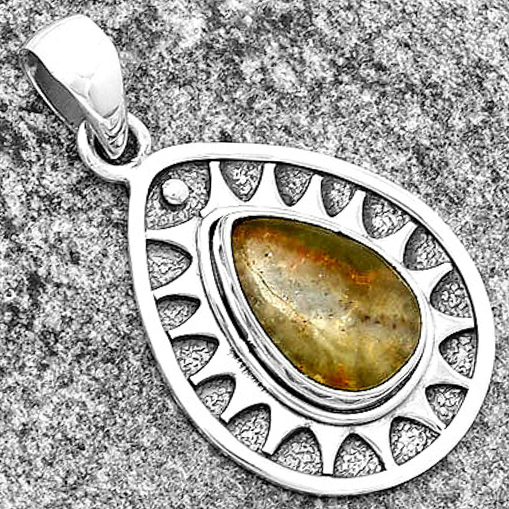 Natural Australian Prehnite Pendant P-1147 SDP133404