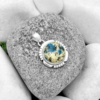 Natural K2 Blue - Azurite In Quartz Pendant P-1179 SDP133471