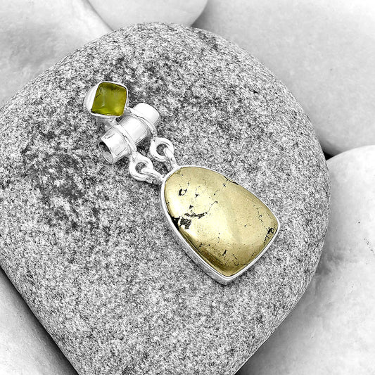 Apache Gold Healer's Gold & Peridot Rough Pendant P-1276 SDP133602