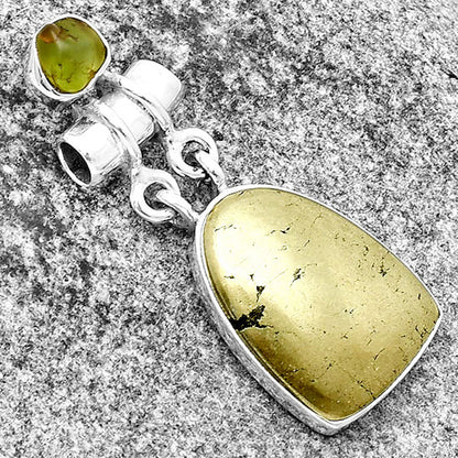 Apache Gold Healer's Gold & Peridot Rough Pendant P-1276 SDP133610