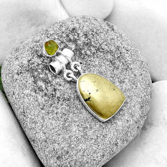 Apache Gold Healer's Gold & Peridot Rough Pendant P-1276 SDP133610