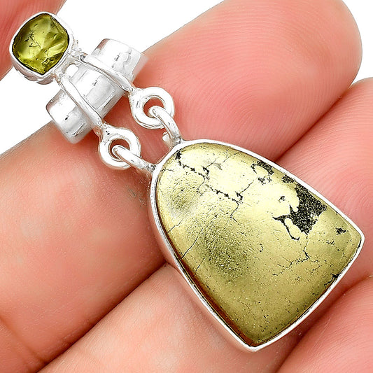 Apache Gold Healer's Gold & Peridot Rough Pendant P-1276 SDP133611