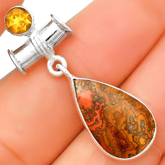 Rare Cady Mountain Agate & Citrine Pendant P-1337 SDP133702