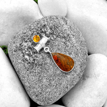 Rare Cady Mountain Agate & Citrine Pendant P-1337 SDP133702