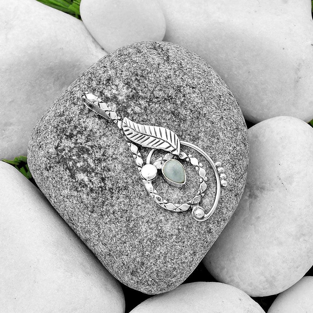Natural Angelite Pendant P-1215 SDP133860