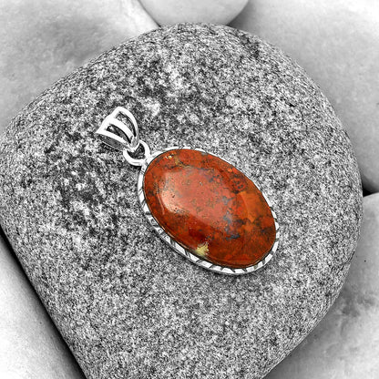 Natural Red Moss Agate Pendant P-1079 SDP133895