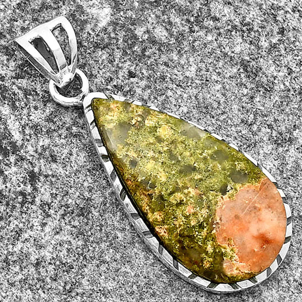 Natural Unakite Pendant P-1079 SDP133901