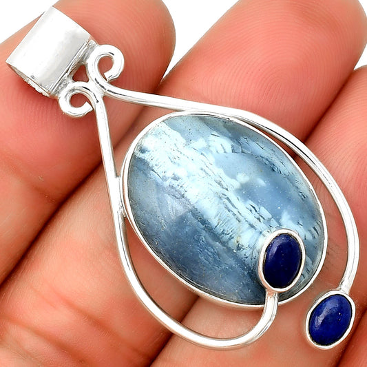 Natural Owyhee Opal & Lapis Lazuli Pendant P-1051 SDP133994