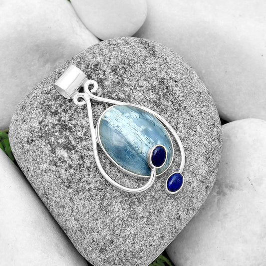 Natural Owyhee Opal & Lapis Lazuli Pendant P-1051 SDP133994
