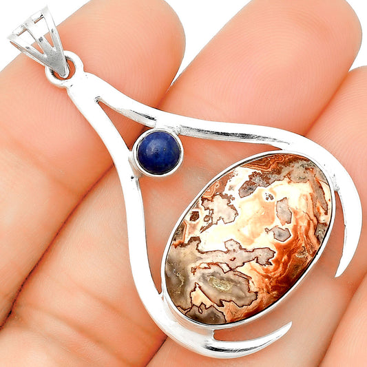Rosetta Picture Jasper & Lapis Lazuli Pendant P-1057 SDP133999