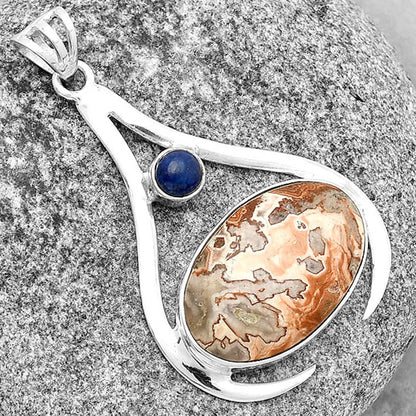 Rosetta Picture Jasper & Lapis Lazuli Pendant P-1057 SDP133999